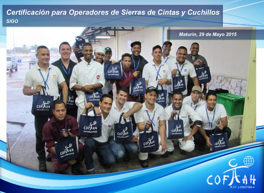 Certificación para Operadores de Sierras de Cintas y Cuchillos - SIGO