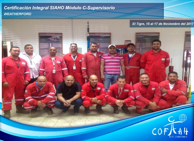Certificación Integral SIAHO Módulo C – Supervisorio (WEATHERFORD) El Tigre