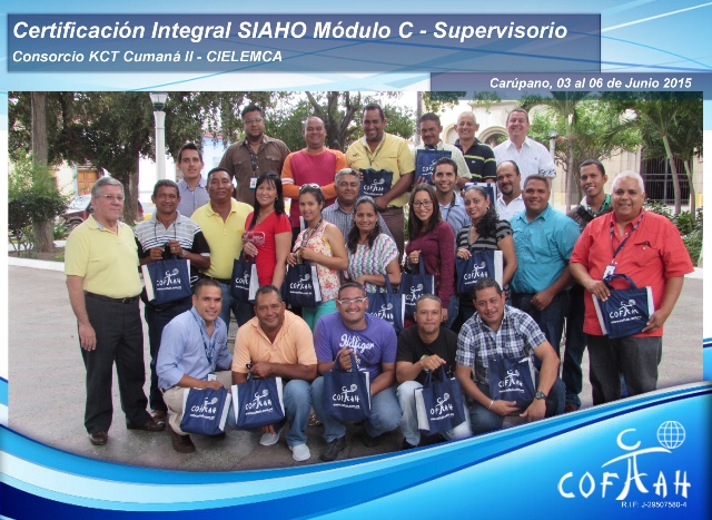 Certificación Integral SIAHO Módulo C – Supervisorio (Consorcio KCT Cumana II – CIELEMCA) Carupano