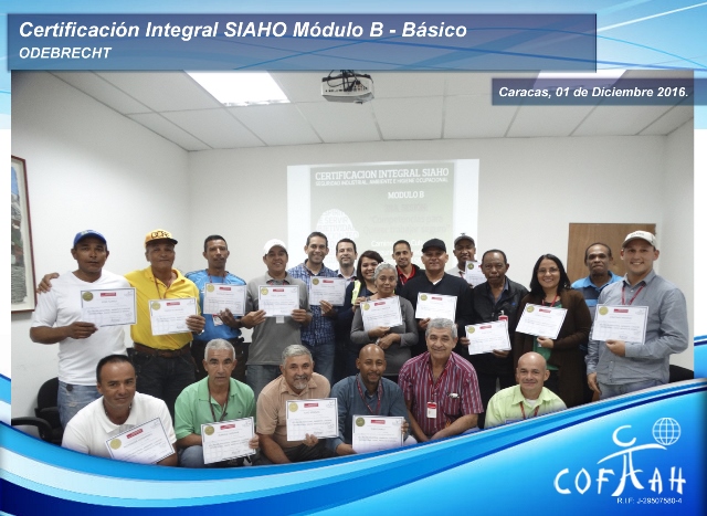 Certificación Integral SIAHO Módulo B – Básico (ODEBRECHT) Caracas