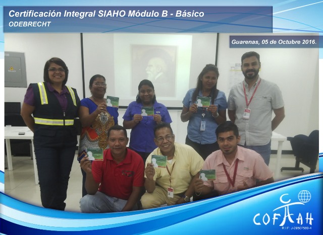 Certificación Integral SIAHO Módulo B – Básico (ODEBRECHT) Guarenas