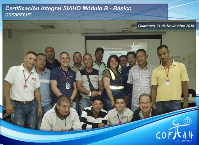 Certificación Integral SIAHO Módulo B – Básico (ODEBRECHT) Guarenas - Venezuela