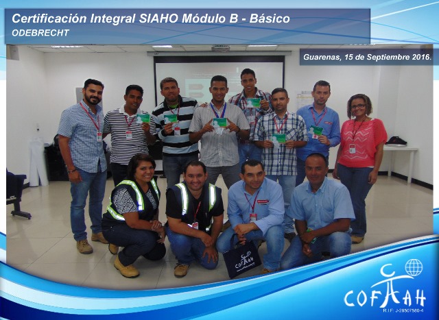 Certificación Integral SIAHO Módulo B – Básico (ODEBRECHT) Guarenas