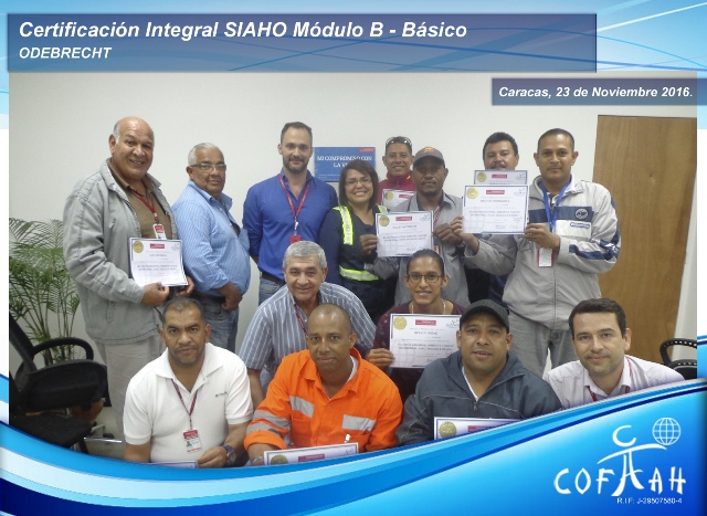 Certificación Integral SIAHO Módulo B – Básico (ODEBRECHT) Caracas