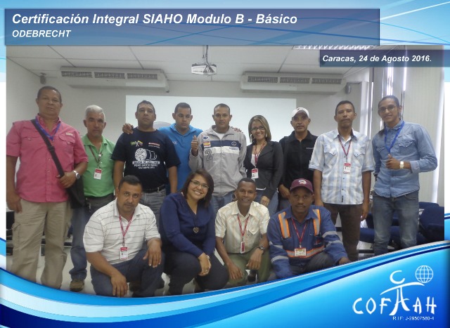 Certificación Integral SIAHO Módulo B – Básico (ODEBRECHT) Caracas -