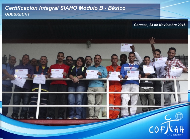 Certificación Integral SIAHO Módulo B – Básico (ODEBRECHT) Caracas