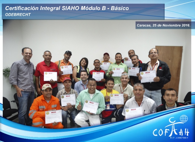 Certificación Integral SIAHO Módulo B – Básico (ODEBRECHT) Caracas