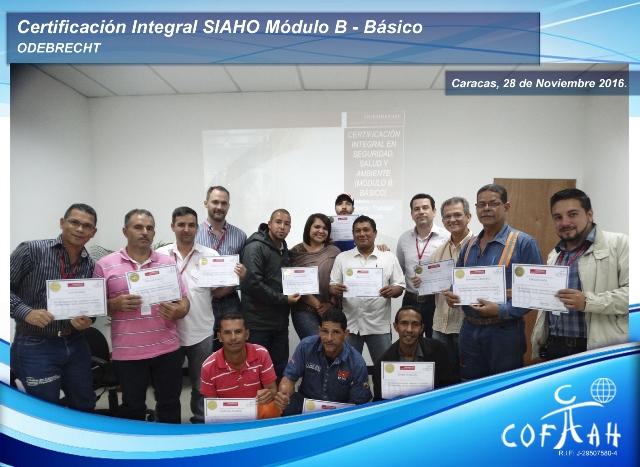 Certificación Integral SIAHO Módulo B – Básico (ODEBRECHT) Caracas