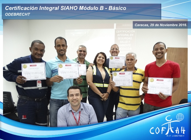 Certificación Integral SIAHO Módulo B – Básico (ODEBRECHT) Caracas