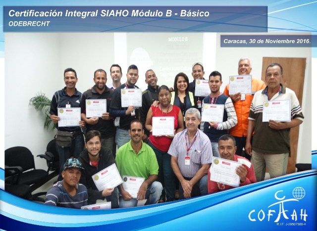 Certificación Integral SIAHO Módulo B – Básico (ODEBRECHT) Caracas