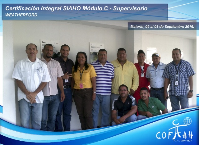 Certificación Integral SIAHO Módulo C – Supervisorio (WEATHERFORD) Maturín