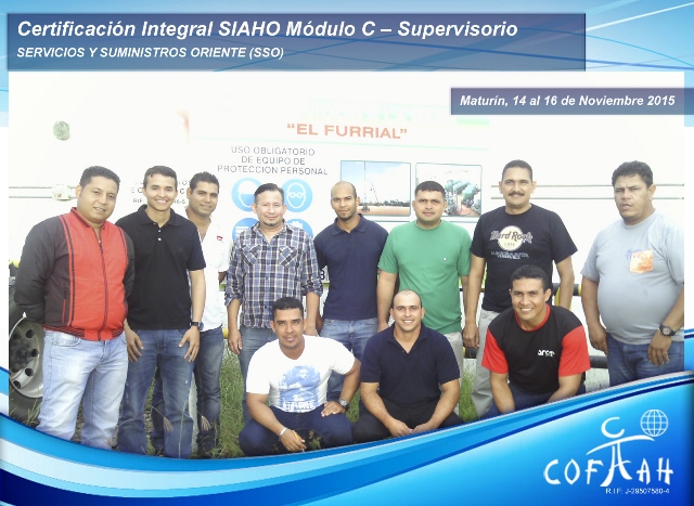 Certificación Integral SIAHO Módulo C – Supervisorio (SSO) El Furrial