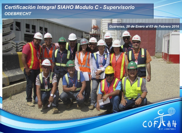 Certificación Integral SIAHO Módulo C - Supervisorio (ODEBRECHT) Guarenas