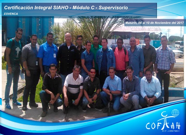 Certificación Integral SIAHO Módulo C - Supervisorio (ESVENCA) Maturín