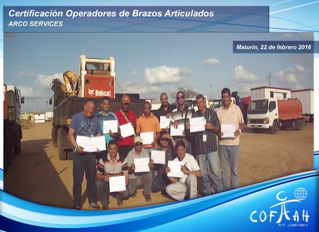 Certificación de Operadores Brazos Articulados (ARCO Services) Maturín