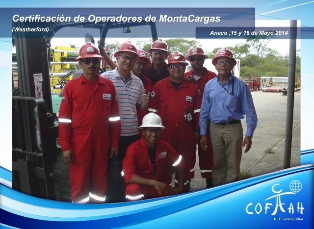 Certificación de Operadores con Montacargas (WEATHERFORD) Anaco