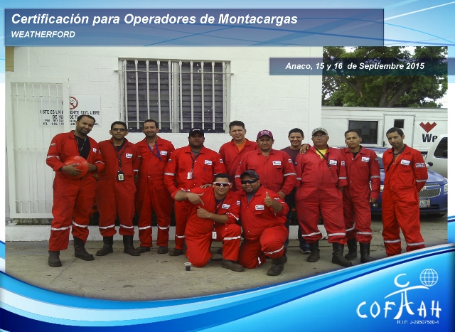 Certificación para Operadores de Montacargas (WEATHERFORD) Anaco
