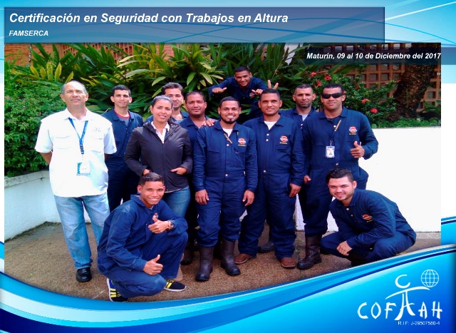 Certificación en Seguridad con Trabajos en Altura (FAMSERCA) Maturín