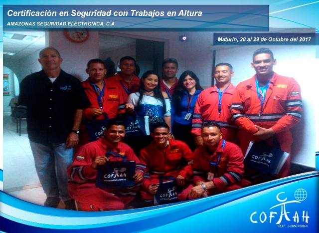 Certificación en Seguridad con Trabajos en Altura (AMAZONAS Seguridad Electrónica) Maturín