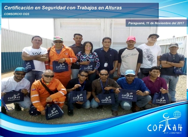 Certificación en Seguridad con Trabajos en Altura (OGS) Paraguaná