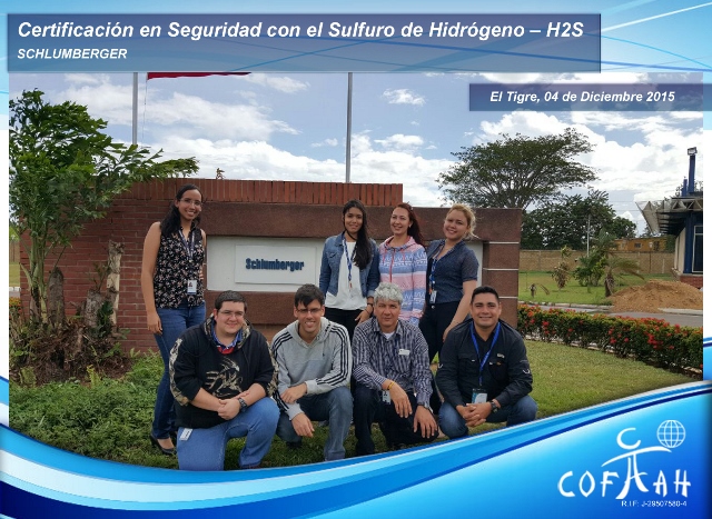 Certificación en Seguridad con el Sulfuro de Hidrógeno (SCHLUMBERGER) El Tigre