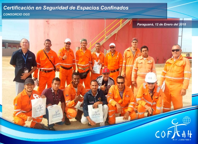 Certificación en Seguridad en Espacios Confinados (Consorcio OGS) Paraguaná