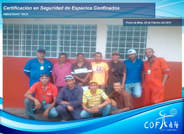 Certificación en Seguridad de Espacios Confinados (AMAZONAS TECH) Punta de Mata