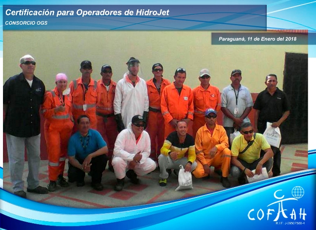 Certificación para Operadores de Hidrojet (Consorcio OGS) Paraguaná