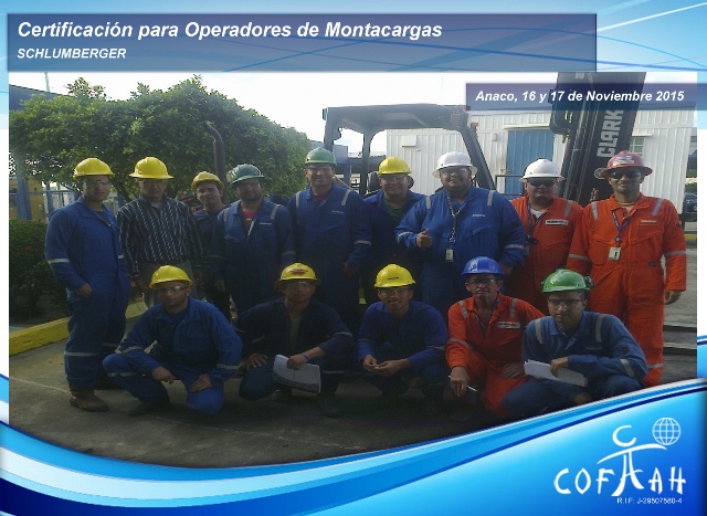 Certificación para Operadores de Montacargas (SCHLUMBERGER) Anaco