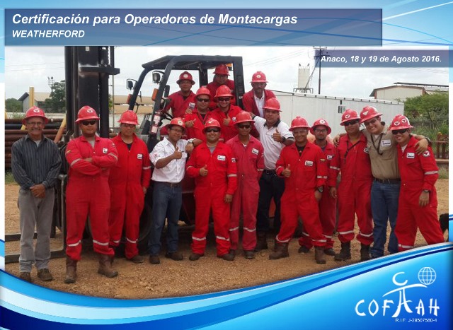 Certificación de Operadores de Montacargas (WEATHERFORD) Anaco