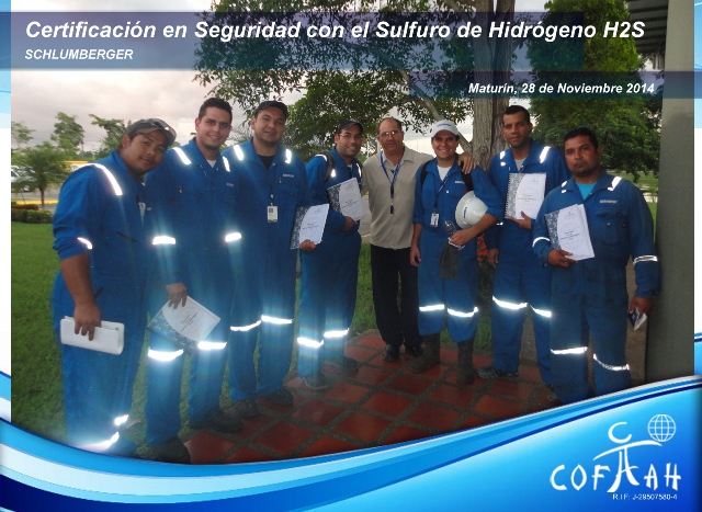 Certificación en Seguridad con el Sulfuro de Hidrógeno (SCHLUMBERGER) Maturín