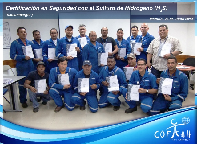 Certificación en Seguridad con el Sulfuro de Hidrógeno - H2S (SCHLUMBERGER) Maturín