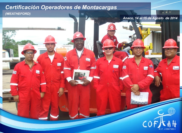 Certificación de Operadores de Montacargas (WEATHERFORD) Anaco