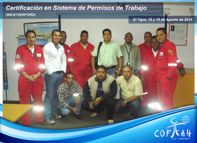 Certificación en Sistema de Permisos de Trabajo (WEATHERFORD) El Tigre