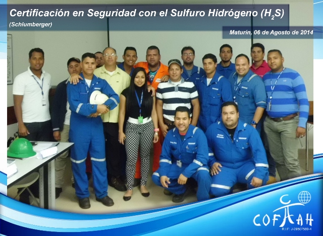 Certificación en Seguridad con el Sulfuro de Hidrógeno (SCHLUMBERGER) Maturín