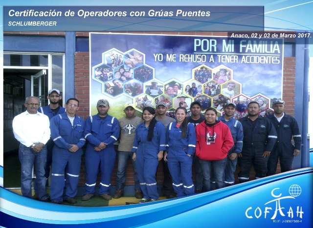 Certificación de Operadores de Grúas Puentes (SCHLUMBERGER) Anaco