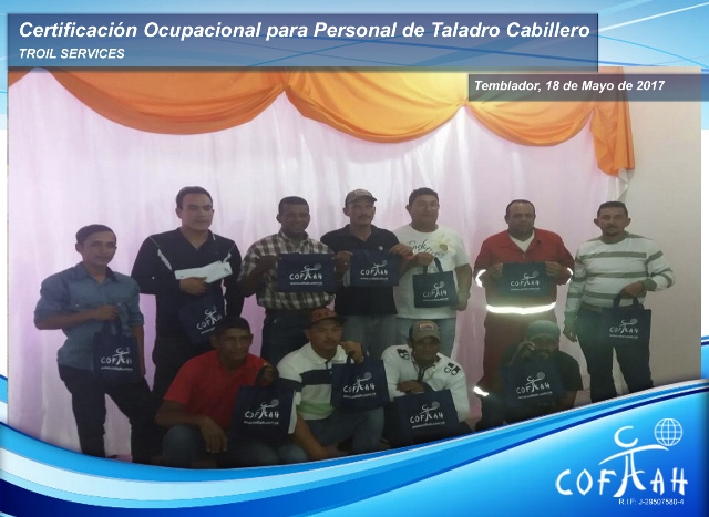 Certificación Ocupacional para Personal de Taladros Cabilleros (TROIL Services) Temblador