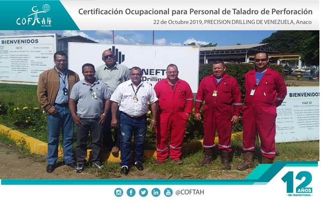 Certificación Ocupacional para Personal de Taladro de Perforación (PRECISION DRILLING) Anaco