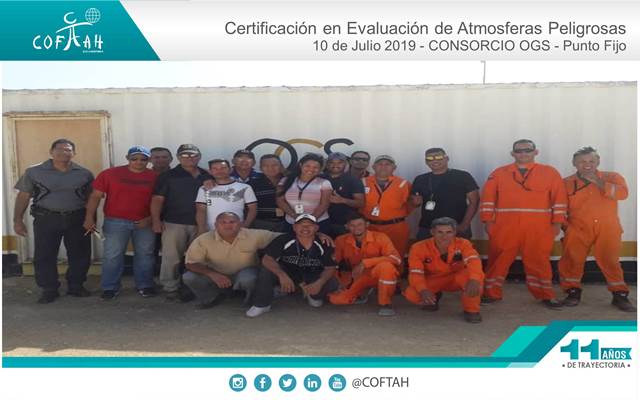 Certificación en Evaluación de Atmósferas Peligrosas (CONSORCIO OGS) Punto Fijo