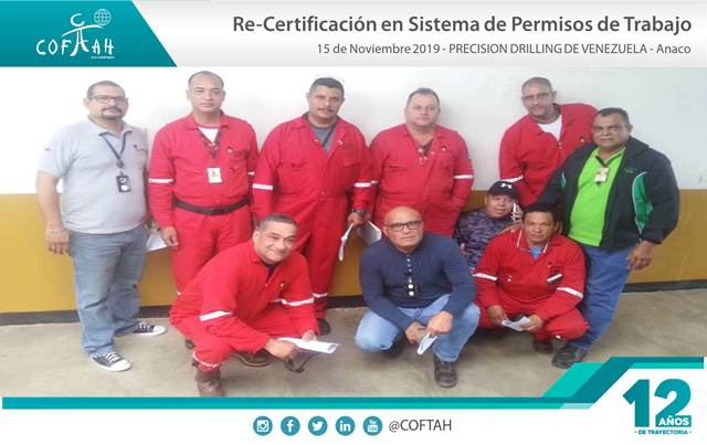 Re-Certificación en Sistema de Permisos de Trabajo (PRECISION DRILLING) Anaco