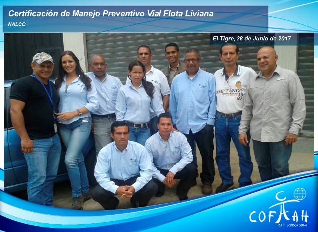 Certificación en Manejo Preventivo Vial - Flota Liviana (NALCO) El Tigre