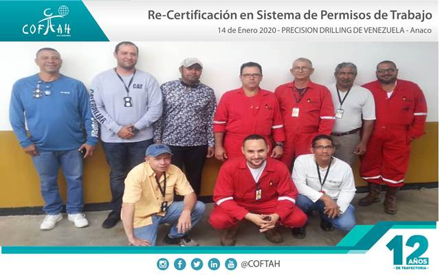 Re-Certificación en Sistema de Permisos de Trabajo (PRECISION DRILLING) Anaco