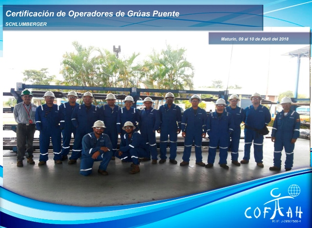 Certificación de Operadores de Grúas Puente (SCHLUMBERGER) Maturín