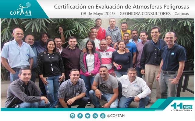 Certificación en Evaluación de Atmosferas Peligrosas (GEOHIDRA CONSULTORES) Caracas