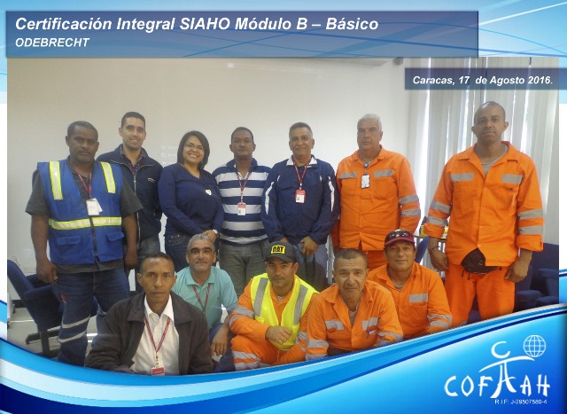 Certificación Integral SIAHO Módulo B – Básico (ODEBRECHT) Caracas