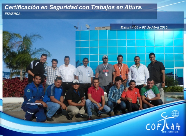 Certificación en Seguridad con Trabajos en Altura (ESVENCA) Maturín