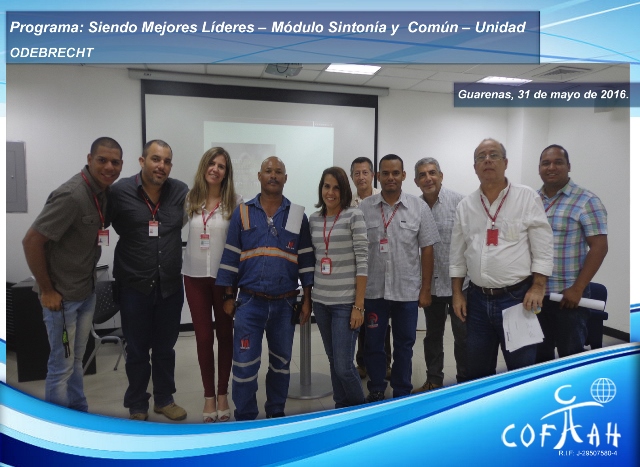 Programa: Siendo Mejores Líderes – Módulo Sintonía y Común – Unidad (ODEBRECHT) Guarenas