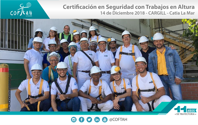 Certificacion en Seguridad con Trabajos en Altura (CARGILL) Catia La Mar