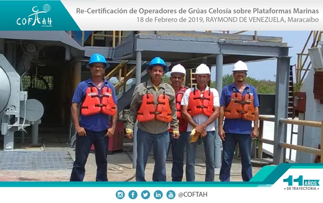 Re-Certificación de Operadores de Grúas de Celosía sobre Plataformas Marinas (RAYMOND) Maracaibo