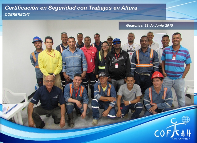 Certificación en Seguridad con Trabajos en Altura (ODEBRECHT) Guarenas